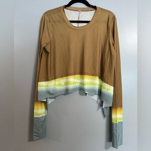 NWOT Free People Tempo Printed Long Sleeve Tee